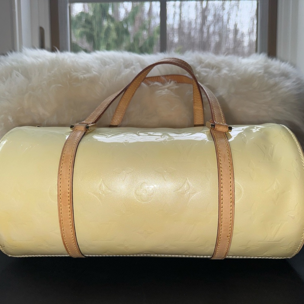 Louis Vuitton Vernis Papillion Bedford Bag-Light Yellow Patent Leather